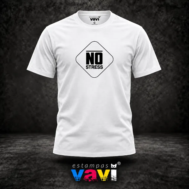No Stress - Placa em Losango