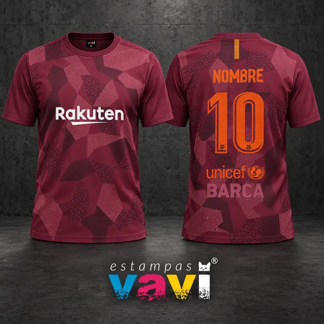 Barcelona - Mosaico Vinho com Número 10 Laranja