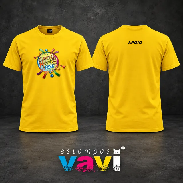Carna Montes com Confetes Coloridos - Amarelo Apoio