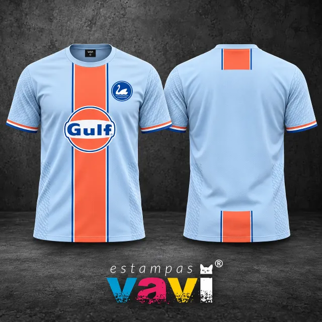 Swansea - Azul Claro com Faixa Coral e Cisne