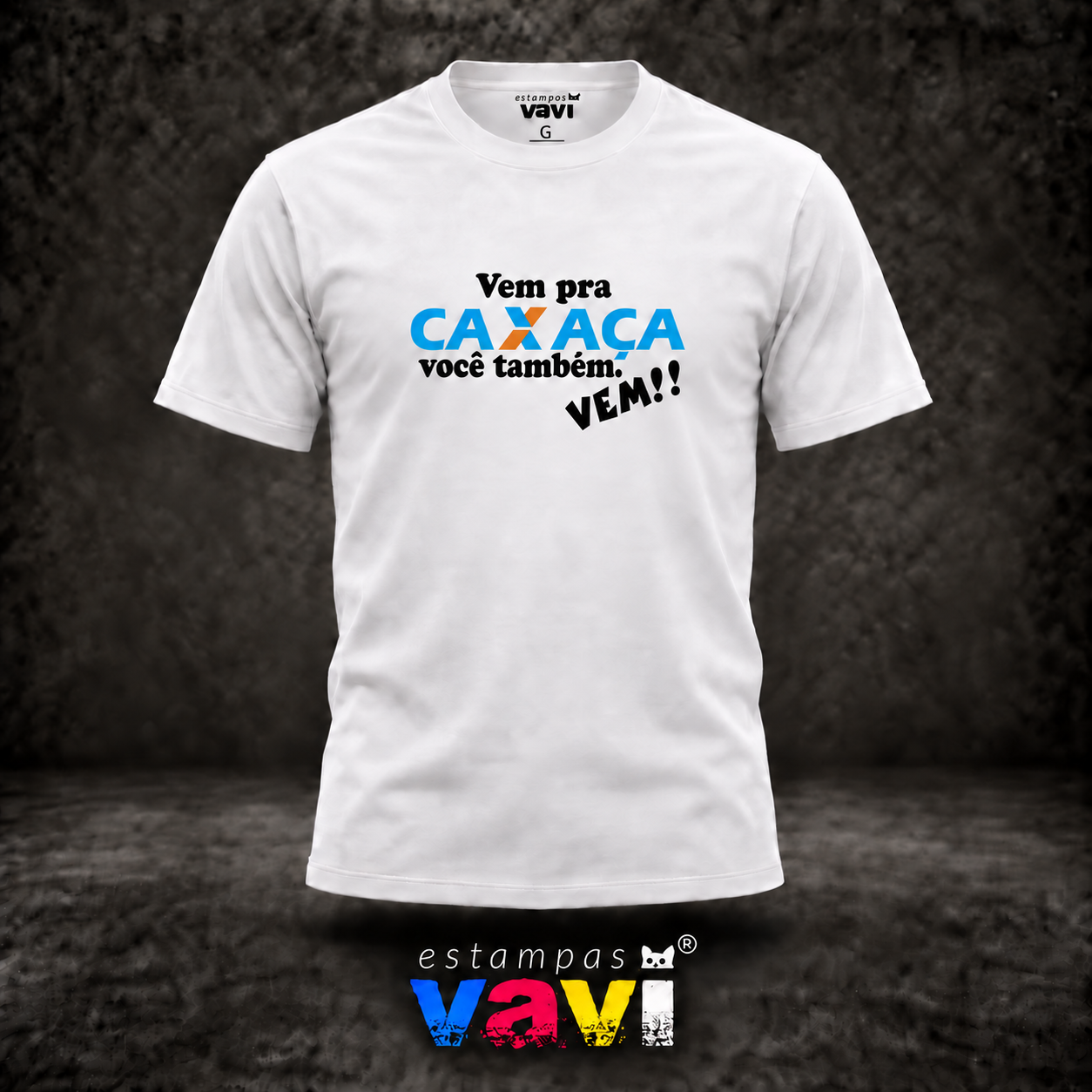 Vem pra Caxaça - Letras Azul e Laranja